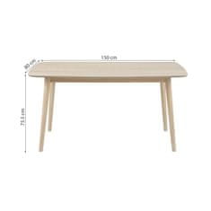Actona Jedálenský stôl Nagano bielený dub