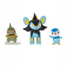 Jazwares Pokémon Battle Set akčné figurky Axew, KLuxio a Piplup