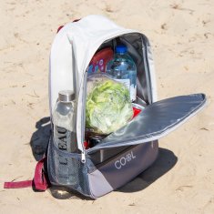 Cool Izolovaná Chladiaca Taška Termotaška Na Chrbát Batoh Na Nákupy Pláž Piknik Obed 20 L Sivá
