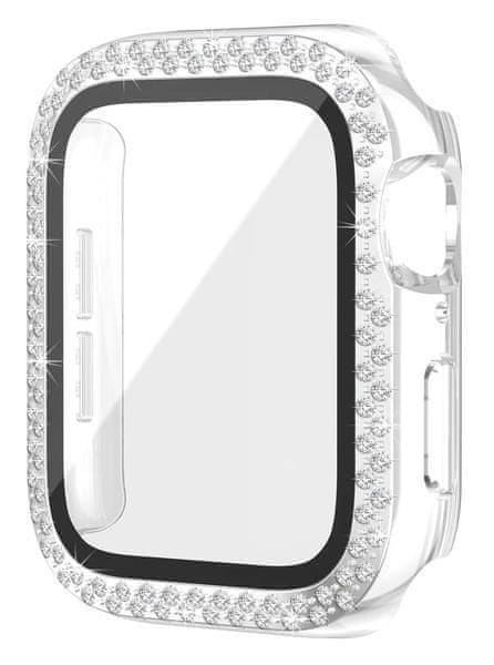 WEBHIDDENBRAND Worryfree Bling Bumper Case Apple Watch 45mm, Clear