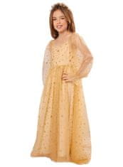 Beauty Girls Karnevalové šaty s hviezdami veľkosť 128 - Golden Princess