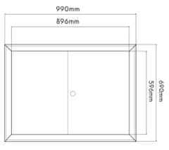 BOBIMARKET grafitové kontrolné dvierka s kovovým krytom 90x60