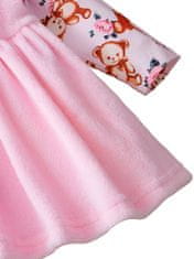 Beauty Girls Ružové semišové šaty veľkosť 92 - Pink Teddy Bear