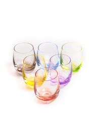 Crystalex Bohemia Crystal Farebné poháre na pálenku Rainbow 25180/D4662/060ml (set po 6ks)