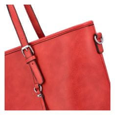 Demix Štýlová dámska koženková nákupná taška Lorieta, červená
