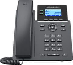 Grandstream GRP2602 SIP telefón, 2,21" LCD podsv. displej, 4 SIP účty, 2x100Mbit port