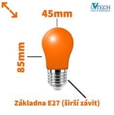 UVtech LED 2W E27 oranžová