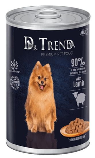Dr.Trend Premium s jahňacím mäsom v jemnej omáčke 10 x 400 g