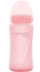 Everyday Baby fľaša sklo 240 ml Rose Pink
