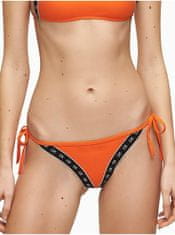 Calvin Klein Calvin Klein oranžový spodný diel plaviek Cheeky String Side Tie Vermillion Orange XL