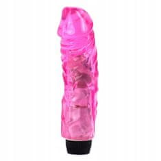 Vibrabate Ružový hrubý vibrátor realistický gélový penis