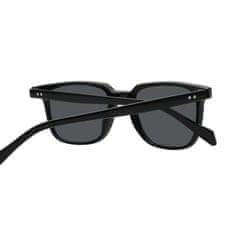 VeyRey pánske slnečné okuliare polarizačné hranaté Parisse čierne