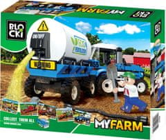 Blocki Blocki stavebnica MyFarm farma Traktor s cisternou kompatibilná 180 dielov