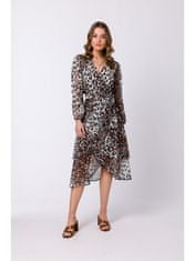 Style Stylove Dámske midi šaty Numeak S341 leopard S