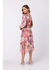 Style Stylove Dámske midi šaty Numeak S341 ružová L