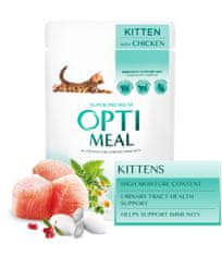 OptiMeal Superpremium pre mačiatka s kuracím mäsom 12 x 85 g