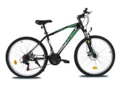 Olpran Horský bicykel 26 BOMBER SUS FULL DISC GENTLE čierna/zelená