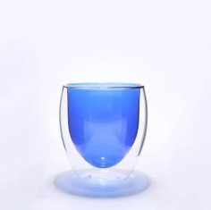 Ty Glass Termopohár s dvojitým sklom 150ml - dark blue