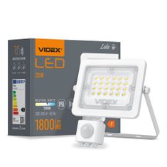 VIDEX LED reflektor so senzorom pohybu 1800lm 20W PIR | VIDEX