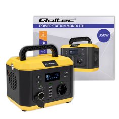 Qoltec Mobile Power Station Monolith | 350W | 300Wh | USB | LCD | Pure Sinus