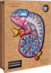 Puzzler Magic Wood Drevené puzzle Hypnotický chameleón 160 dielikov