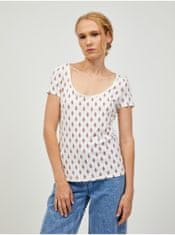 Orsay Ružovo-krémové vzorované tričko ORSAY S