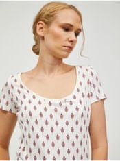 Orsay Ružovo-krémové vzorované tričko ORSAY S