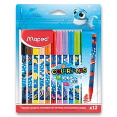 Maped Detské fixky Color'Peps Ocean Life Decorated 12 farieb