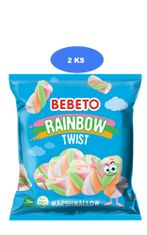 Bebeto   marshmallow Rainbow Twist 60g (2 ks)