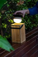 NEW GARDEN Solárny bambusový lampáš Okinawa; prírodný