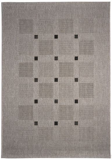 Devos Kusový koberec FLOORLUX Silver / Black 20079 Spoltex – na von aj na doma