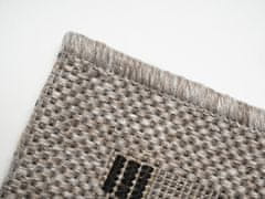 Devos Kusový koberec Floorlux 20329 Silver/Black – na von aj na doma 60x110