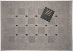 Kusový koberec FLOORLUX Silver / Black 20079 Spoltex – na von aj na doma 120x170