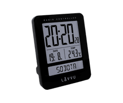 LAVVU Digitálny budík riadený rádiovým signálom LAVVU LAR0021 Duo Black