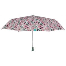 Perletti Dámsky skladací automatický dáždnik Peonie / ružový, 26305