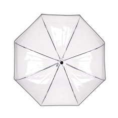 Perletti Dámsky automatický dáždnik BLACK BORDER Transparent, 26273