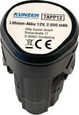 Kunzer Lítiová batéria 12V, 2000 mAh, pre elektrické náradie Kunzer