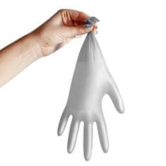 Espeon Nitrilové rukavice NITRIL SPARKLE 100 ks, nepudrované M, perleťovo strieborné