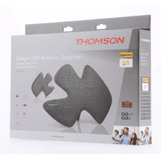Thomson ANT1639 aktívna izbová anténa Sculpture, DVB-T/DVB-T2, textilný povrch, sivá