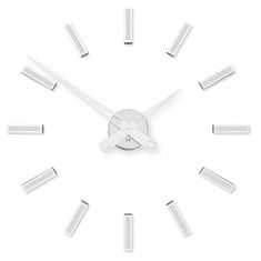 Future Time Dizajnové nalepovacie hodiny FT9600SI Modular chrome 60cm