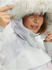 ROXY Svetlofialová dámska vzorovaná zimná bunda Roxy Chloe Kim M