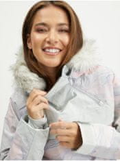 ROXY Svetlofialová dámska vzorovaná zimná bunda Roxy Chloe Kim M