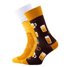 Many Mornings Pánske farebné ponožky Craft Beer žlté veľ. 39-42