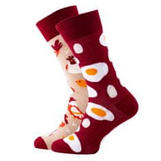 Many Mornings Pánske farebné ponožky Egg and Chicken červené veľ. 39-42