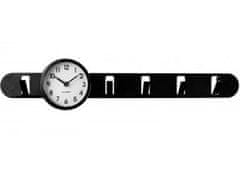 Balvi Vešiak s hodinami Clock In čierny 57cm