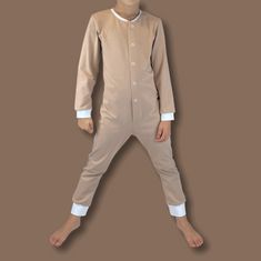 Oli&Oli Detské pyžamo - overal - krémová farba (veľkosť 92)