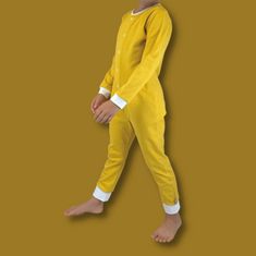 Oli&Oli Detské pyžamo - overal - žltá farba (veľkosť 74)