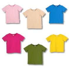 Detské tričko s krátkym rukávom - bledoružová farba (veľkosť 86)