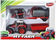Euro-Trade Traktor s prívesom My Farm 1:72