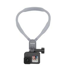 TELESIN Neck Bracket šnúrka s držiakom na športové kamery, sivý